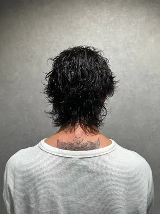 ミディアム パーマ ヘアアレンジ メンズ メンズヘア静岡 ✂︎Ryuheiのヘアスタイル