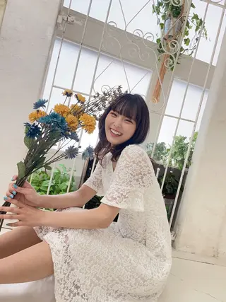 ミディアム 💐レイヤー/透明感 カラー💐智口彩香のヘアスタイル
