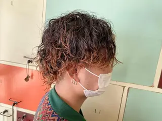 ショート カラー パーマ メンズ メンズパーマ ニュアンスパーマ田上のヘアスタイル