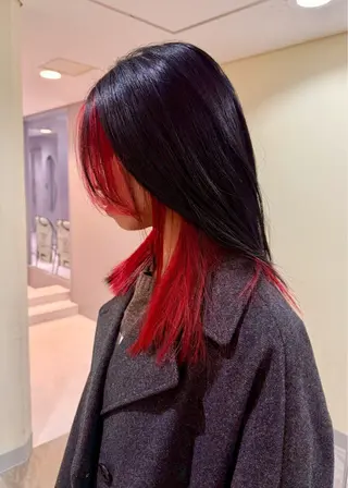 ロング カラー ハイトーンレイヤー 顔まわりSOTAのヘアスタイル