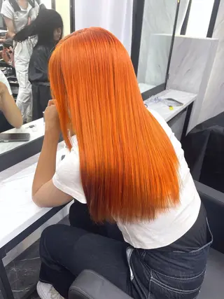 セミロング カラー 髪質改善/堀江 ケアカラーtoshiのヘアスタイル