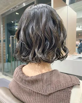 ショート パーマ ボブパーマコテ巻き風 パーマNo1深江秀平のヘアスタイル