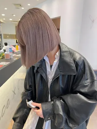 カラー ショート 髪質改善/ハイトーン /デザイン見正 恵弥のヘアスタイル