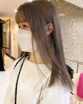 セミロング カラー Pia ツボイ ケイタのヘアスタイル