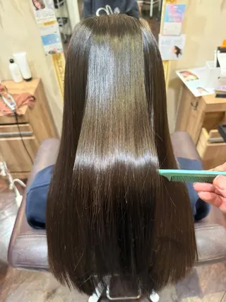 ロング パーマ インナーカラー/ ストレート/奥野洸也のヘアスタイル