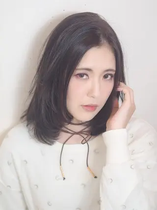 ミディアム カラー ヘアアレンジ 坂本 直樹のヘアスタイル