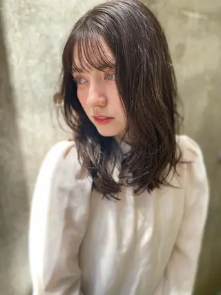 ミディアム 艶美髪マスター 店長✂︎YUKKEのヘアスタイル