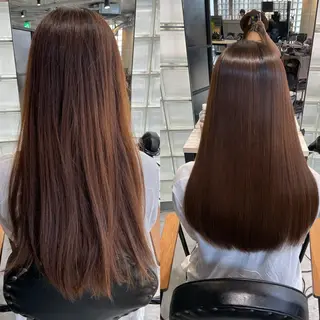 ロング 毛流れが作れる 縮毛矯正/渡部純生のヘアスタイル
