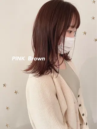 ミディアム カラー 市川 千夏のヘアスタイル