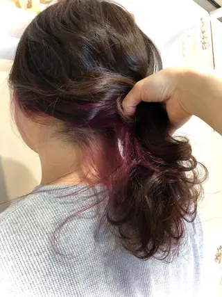 セミロング カラー トップ スタイリストのヘアスタイル