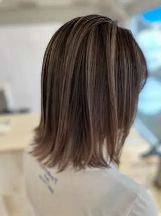 ミディアム カラー ヘアアレンジ 久米 治仁のヘアスタイル