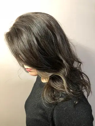 セミロング カラー 店長 小池アキトのヘアスタイル