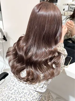 セミロング カラー 盛れる顔周り🤍渋谷 Risa🎀のヘアスタイル