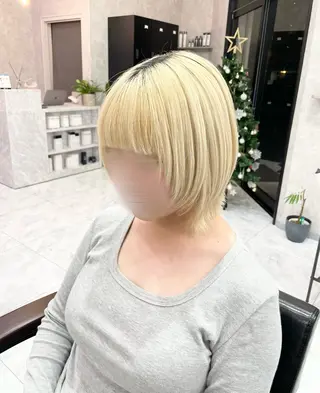 ショート 🦋ハイトーン🦋 石山 希理🦋のヘアスタイル