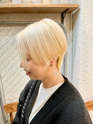 ショート カラー うるツヤハイトーン✨ /西川郁巳のヘアスタイル