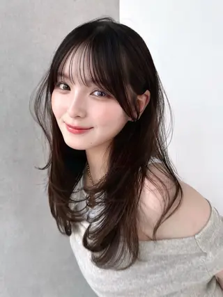 セミロング けんけん cachecacheのヘアスタイル