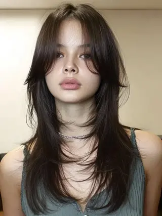 ロング 🍎レイヤー/蓮太/ ブリーチなしカラーのヘアスタイル