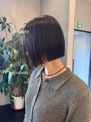 ショート ボブ/透明感カラー 長岡/三浦めい🌟のヘアスタイル