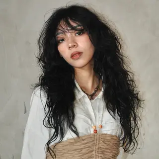 ロング カラー パーマ "ラフな雰囲気"🍃 パーマ🌀かんたまるのヘアスタイル