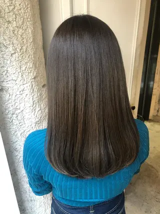 セミロング カラー 🤎艶髪×透明感🤎 【𝙔𝙐𝙕𝙐】のヘアスタイル