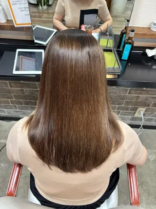 ロング カラー パーマ イツキ🌕デザインカ ラー🥨髪質改善🫧のヘアスタイル