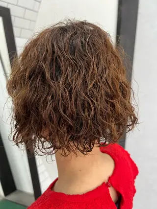 ショート 紙屋町ショート /ボブ　パーマ河内蓮のヘアスタイル