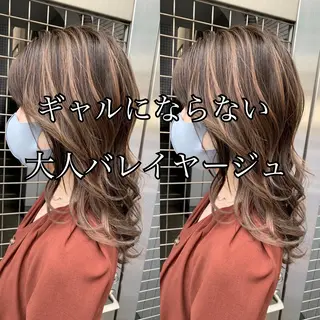 ロング ヘアアレンジ 白髪ぼかしハイライト 茗荷谷駅徒歩2分のヘアスタイル