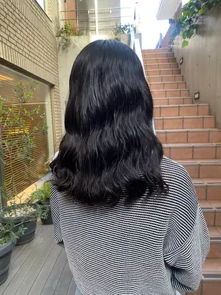 セミロング 大人可愛い♡コテ巻き パーマ🌼杉田 萌恵のヘアスタイル