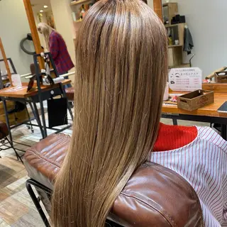 ロング 韓国風・ブリーチなし ・あり後藤 一斗店長のヘアスタイル