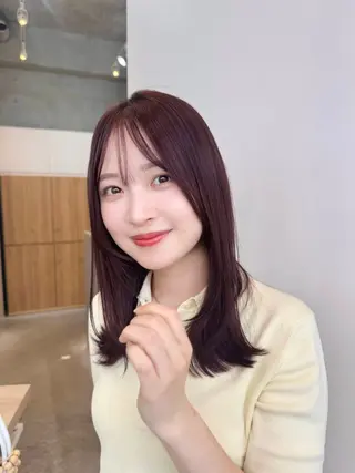 ミディアム カラー 🫧艶カラー/ダブル カラー♡/桜🌸のヘアスタイル