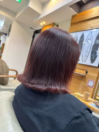 ミディアム カラー 早稲田/ショート/ 髪質改善/艶カラーのヘアスタイル