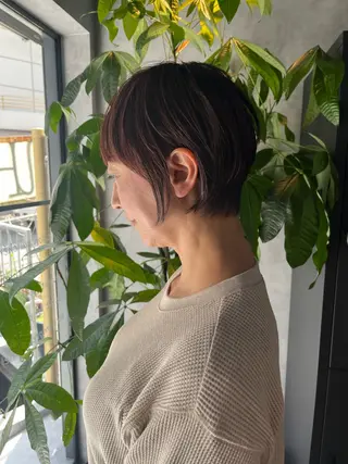 ショート 小山洋次/阪急茨木/ 透明感カラーショートのヘアスタイル
