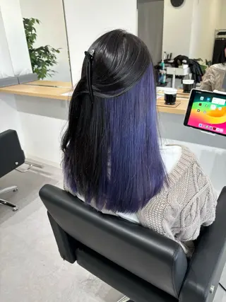 ロング ケアブリーチ 黒瀬有汰のヘアスタイル