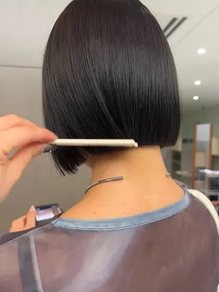 ショート 顔まわりカット/透け カラー/Memi🎀のヘアスタイル
