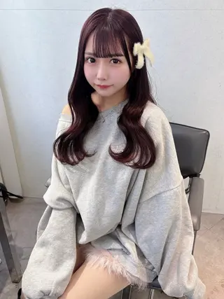 ロング カラー 透明感カラー 💞みどりのヘアスタイル