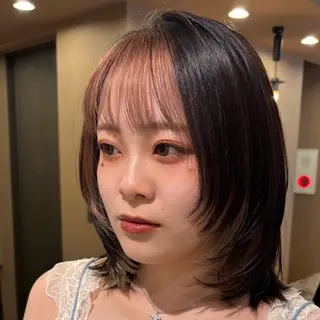 ミディアム のむらあんじゅ/ 韓国風レイヤーೀのヘアスタイル