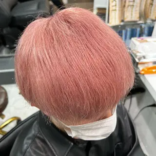 ショート カラー メンズ 韓国🤍ワンホンヘア みかん🇨🇳のヘアスタイル