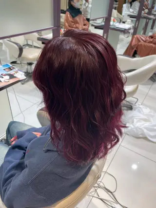 ミディアム まるやま ひなこ/艶髪カラーのヘアスタイル