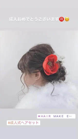 ミディアム ヘアアレンジ 塩崎 春香のヘアスタイル