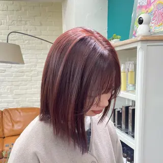 ショート カラー 🎀ときの/髪質改善 透けッ暖色カラー🪞のヘアスタイル