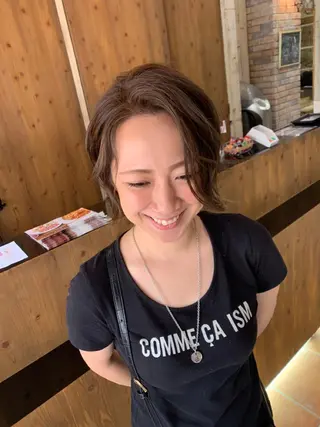 ショート パーマ ヘアアレンジ VIM hairおもろまち店のヘアスタイル