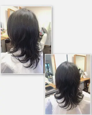 セミロング パーマ 小林 由里香のヘアスタイル