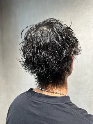 ミディアム パーマ ヘアアレンジ メンズ メンズヘア静岡 ✂︎Ryuheiのヘアスタイル