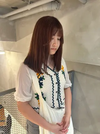 ミディアム カラー 透明感カラー🫧 nanohaのヘアスタイル