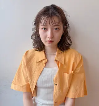 パーマ ボブ/ミディアム 親しみやすさ/さくらのヘアスタイル