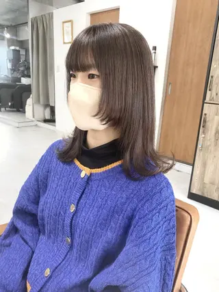 セミロング カラー 🌷FUKA🌷 まろやかハイトーンのヘアスタイル
