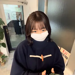 ミディアム カラー YUIKA☆髪質改善 小顔カット艶カラーのヘアスタイル