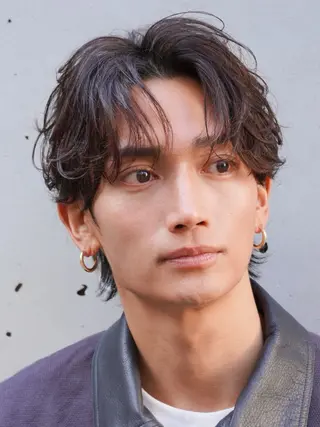 パーマ メンズ 原宿波巻きスパイラル パーマTOSHIのヘアスタイル