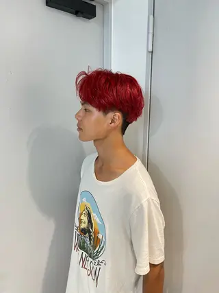 ショート カラー パーマ メンズ キッズ 栄💗レイヤーカット |パーマ|haruのヘアスタイル