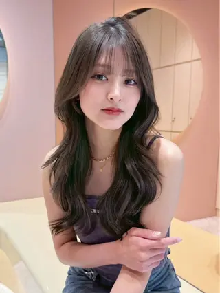 カラー YUI  透明感🌱 グレージュ🌿‬大宮のヘアスタイル